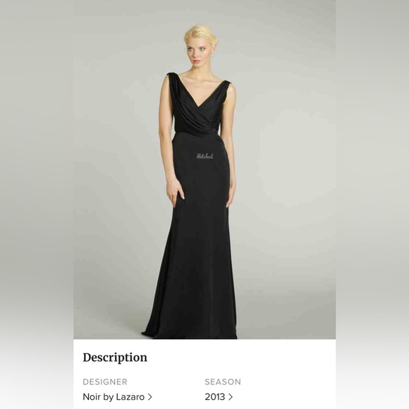 Noir by Lazaro Champaign gold bridal formal dress - Picture 9 of 9